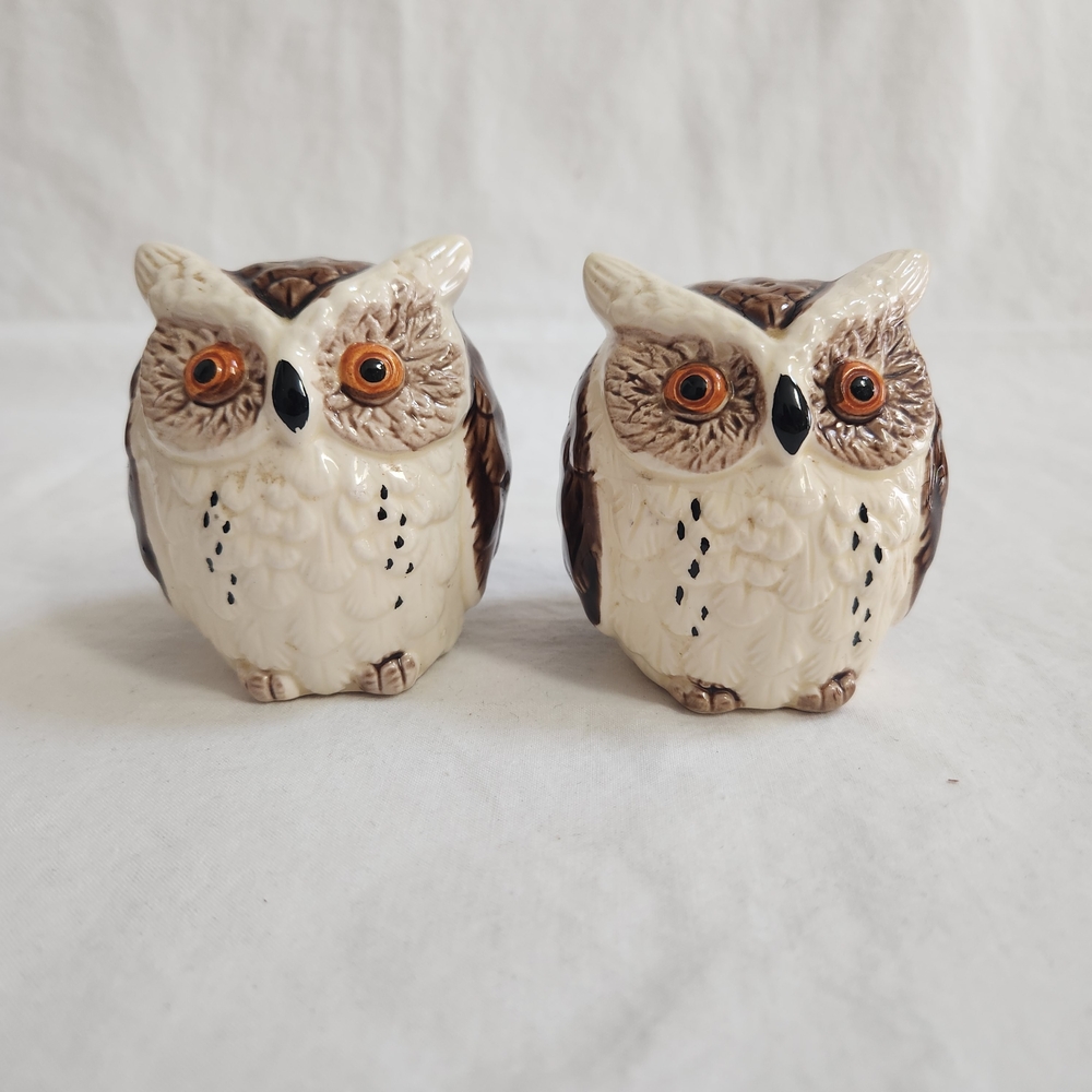 Vintage Owl Figurine Salt & Pepper Shakers